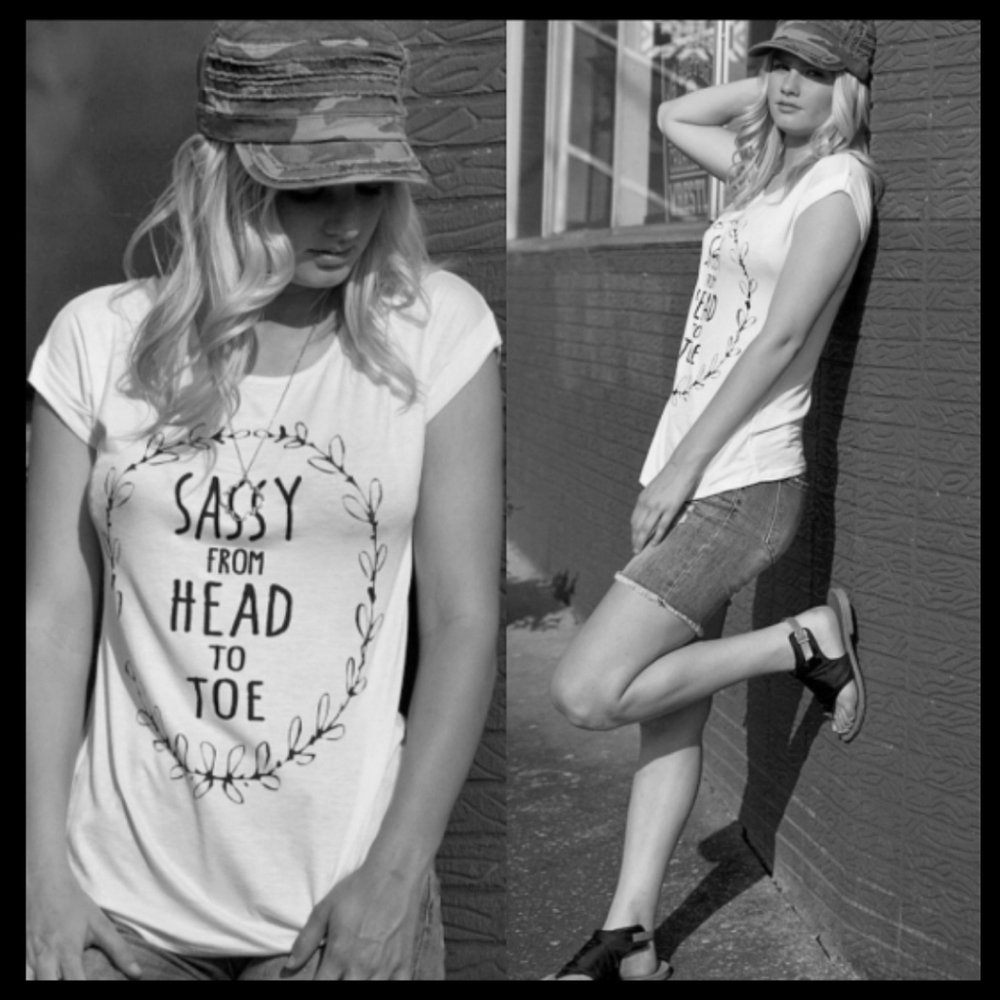 Lovely Souls Sassy Tee, Ivory, S/M/L